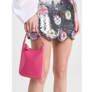 Staud Mini Alec Convertible Leather Top Handle Bag in Blossom
